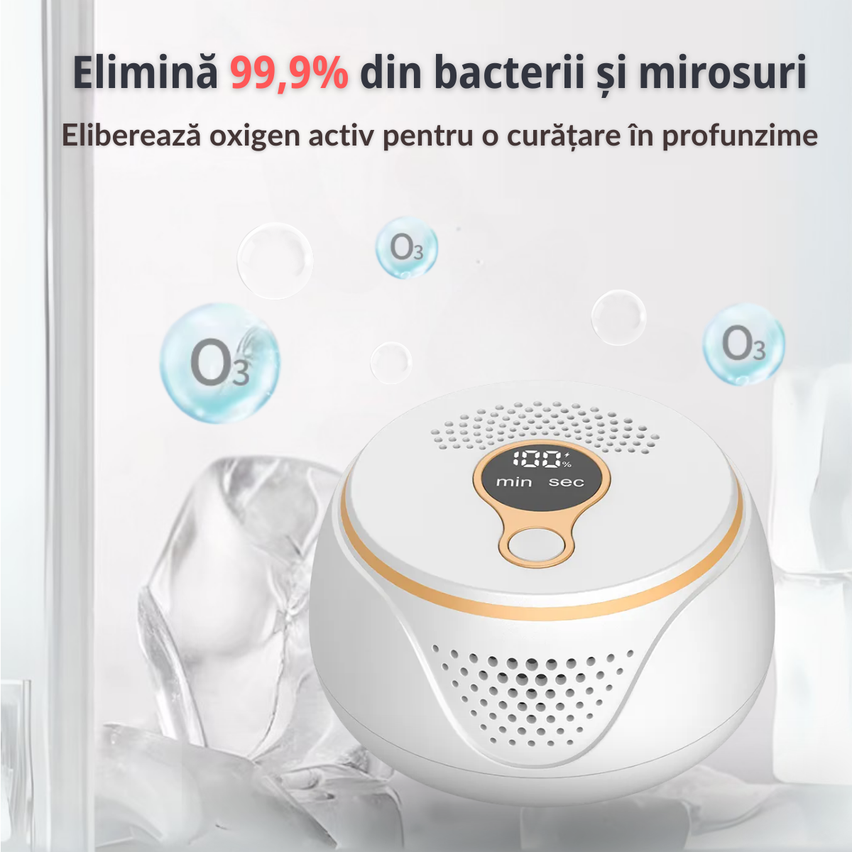 Purificator si Dezodorizant Portabil, Elimina Mirosul din Frigider, Masina, Sifonier, Dulap, Pantofi, Congelator, Baie, Masina