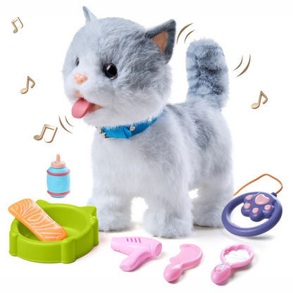 Jucarie Interactiva Pisicuta Tumama®, Merge, Miauna, Linge si Misca din Cap si Coada