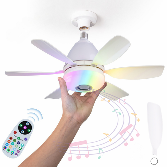 Ventilator de Tavan SMART Iluminare LED cu Boxa - Conexiune Bluetooth