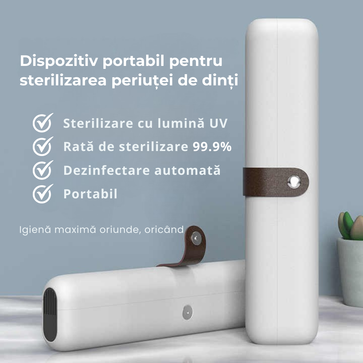 Sterilizator UV Portabil pentru Periuta de Dinti