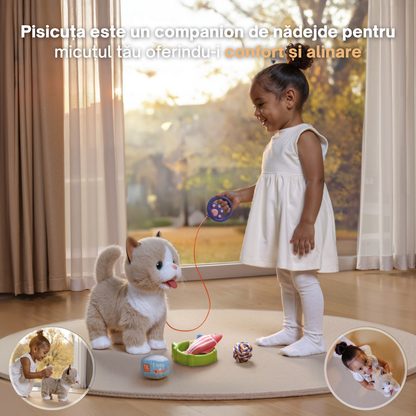 Jucarie Interactiva Pisicuta Tumama®, Merge, Miauna, Linge si Misca din Cap si Coada