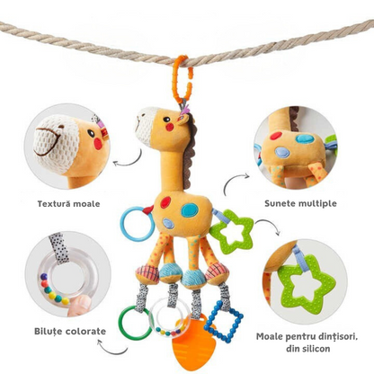 Set 2 jucarii pentru bebelusi Tumama® - Model Girafa si Zebra