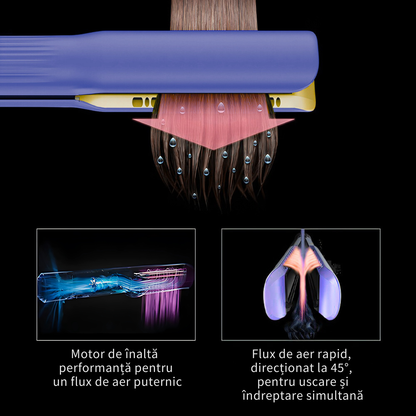 Aparat de indreptat parul cu aer cald 2 in 1