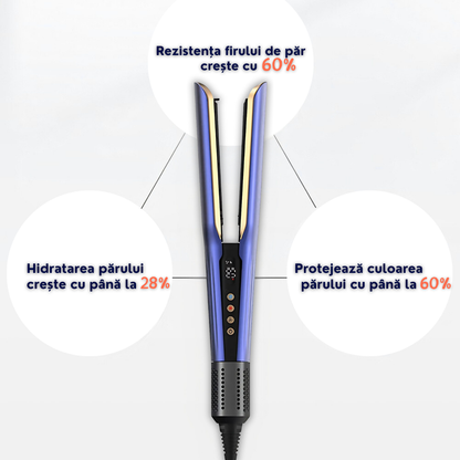 Aparat de indreptat parul cu aer cald 2 in 1