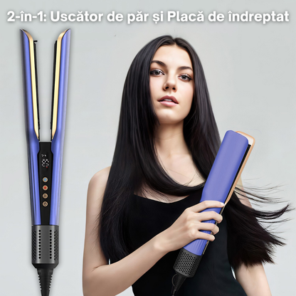 Aparat de indreptat parul cu aer cald 2 in 1