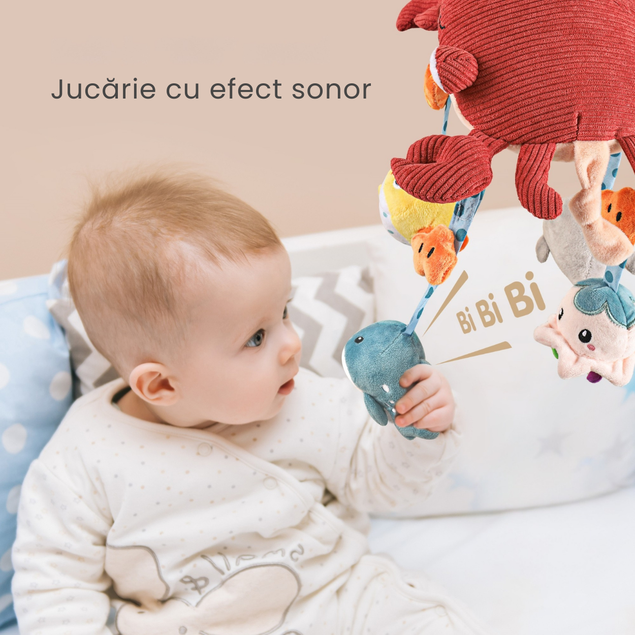 Jucarie de Plus cu Crab pentru Bebelusi Tumama®