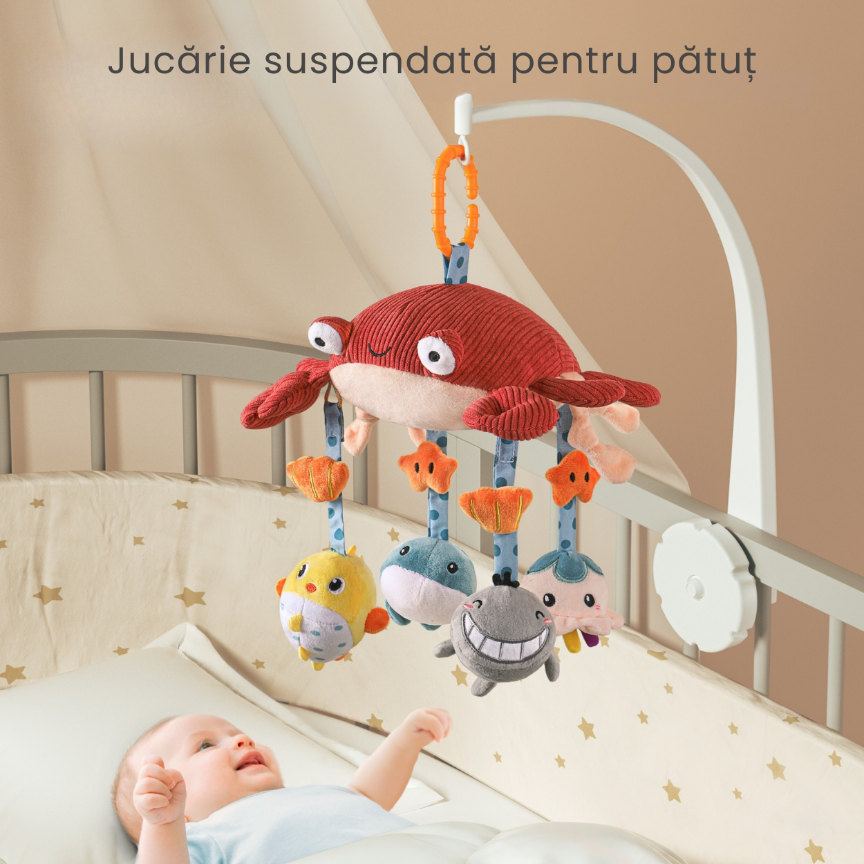 Jucarie de Plus cu Crab pentru Bebelusi Tumama®